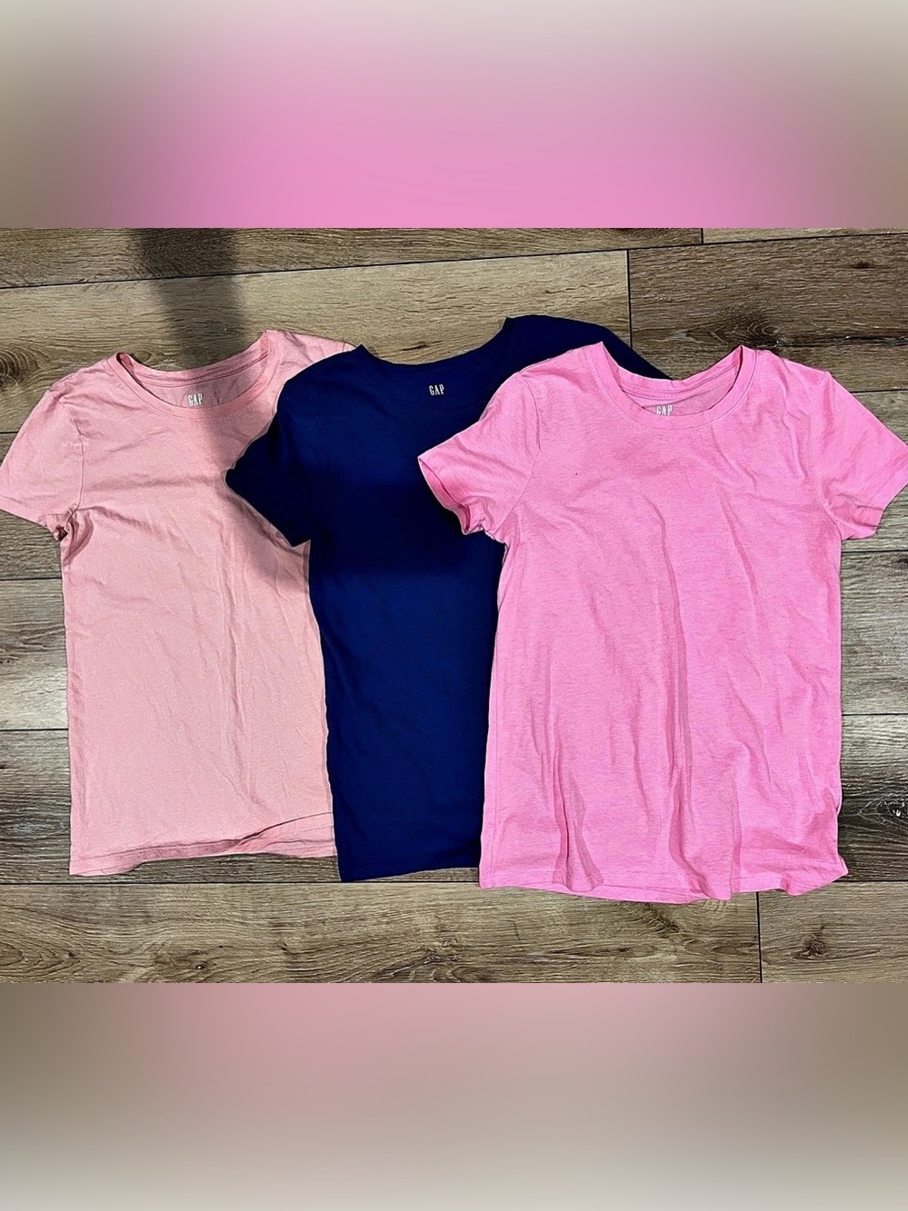 Gap Favorite Tee 3-Pack Short Sleeve Tees Pink & Blue Size Small